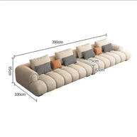 Luxury Sectional Calf Leather Sofa Cama Chaise Sofa Set-MinimalisticDecor.com