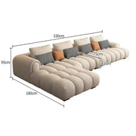 Luxury Sectional Calf Leather Sofa Cama Chaise Sofa Set-MinimalisticDecor.com