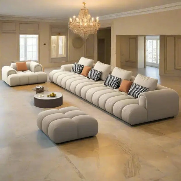 Luxury Sectional Calf Leather Sofa Cama Chaise Sofa Set-MinimalisticDecor.com