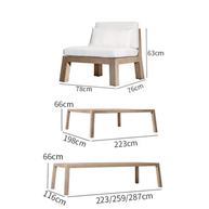Luxury Teak Solid Wood Outdoor Dining Set-MinimalisticDecor.com