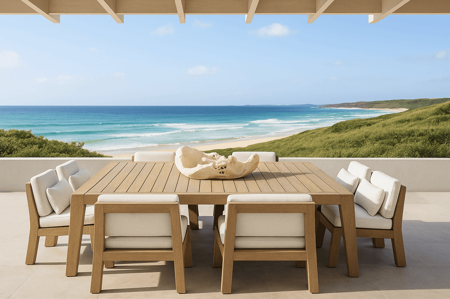 Luxury Teak Solid Wood Outdoor Dining Set-MinimalisticDecor.com