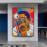 Mac Miller Singer Graffiti Hip Hop Canvas Wall Art-MinimalisticDecor.com