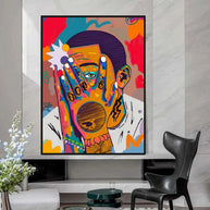 Mac Miller Singer Graffiti Hip Hop Canvas Wall Art-MinimalisticDecor.com