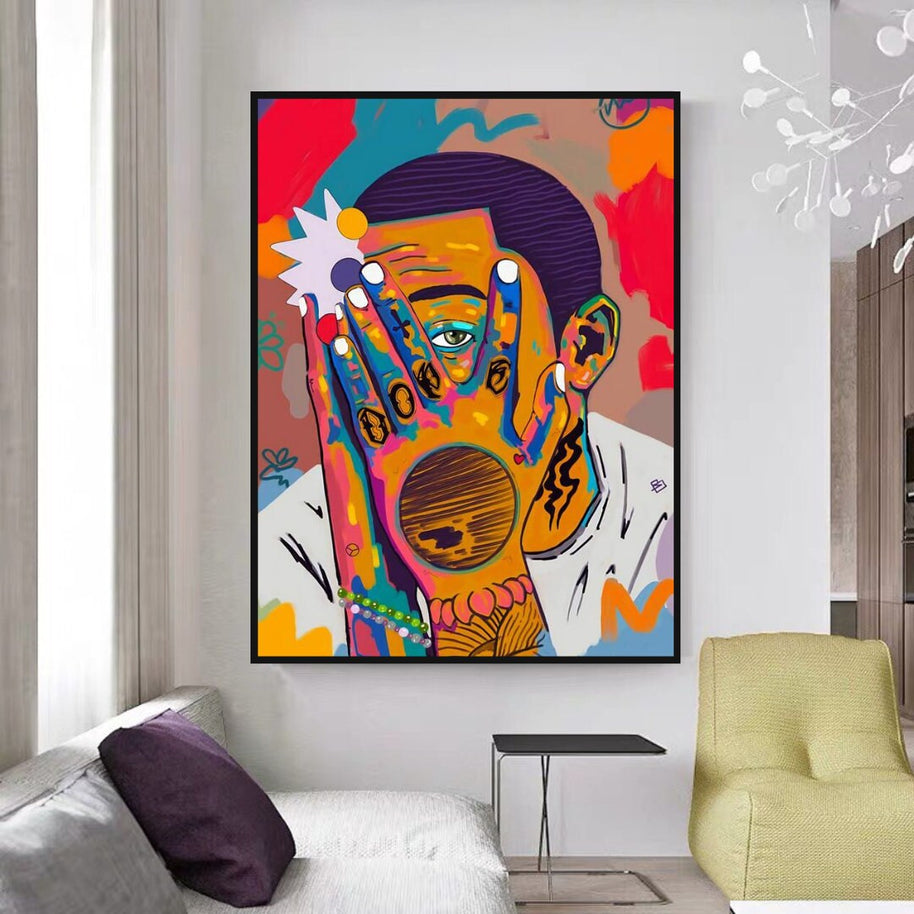 Mac Miller Singer Graffiti Hip Hop Canvas Wall Art-MinimalisticDecor.com