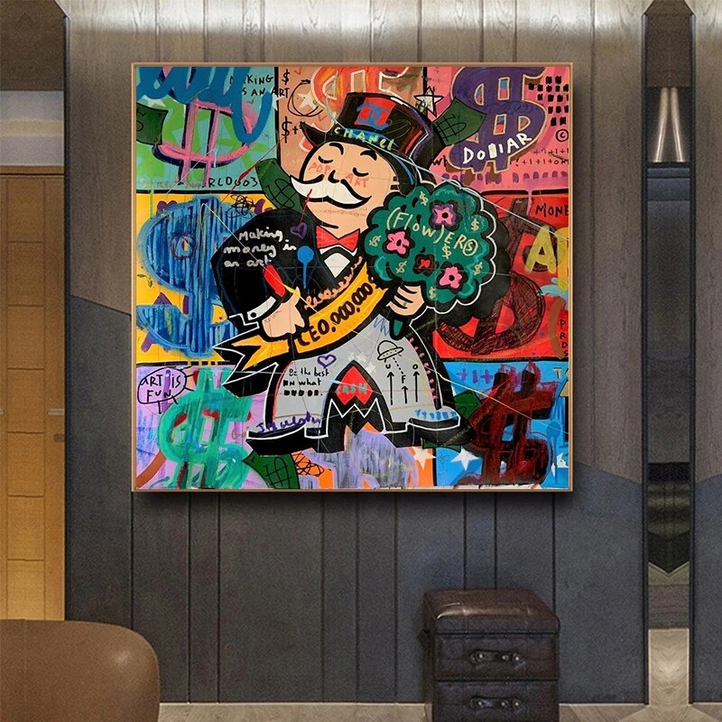 Making Money is an Art by Alec Monopoly Wall Art-MinimalisticDecor.com