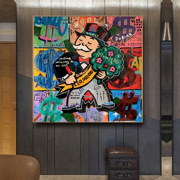 Making Money is an Art by Alec Monopoly Wall Art-MinimalisticDecor.com