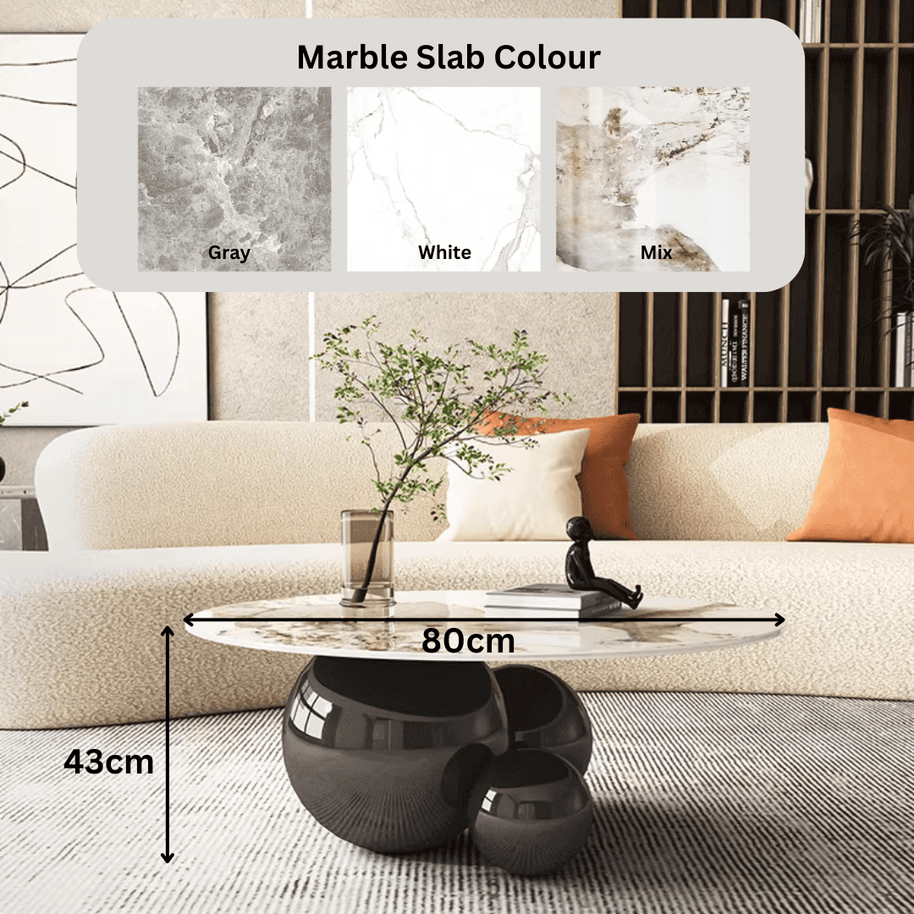 Marble Coffee Table Globe Balls Design-MinimalisticDecor.com