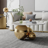 Marble Coffee Table Globe Balls Design-MinimalisticDecor.com