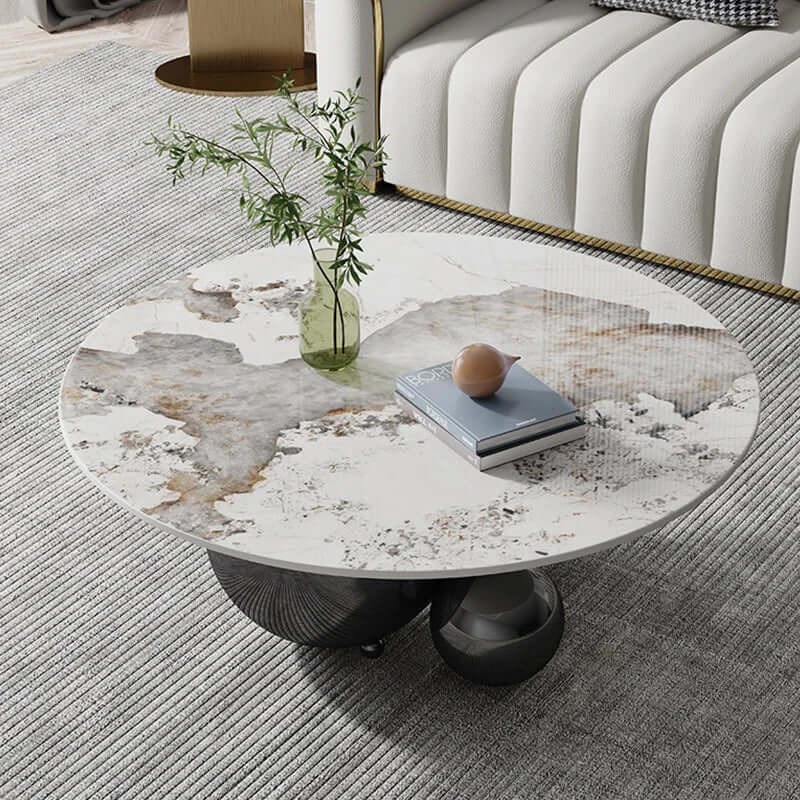 Marble Coffee Table Globe Balls Design-MinimalisticDecor.com