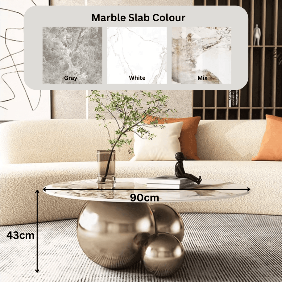 Marble Coffee Table Globe Balls Design-MinimalisticDecor.com