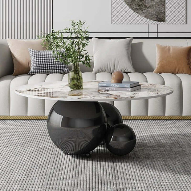 Marble Coffee Table Globe Balls Design-MinimalisticDecor.com