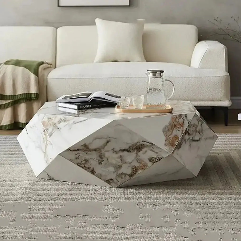 Marble Diamond Designer Coffee Table-MinimalisticDecor.com