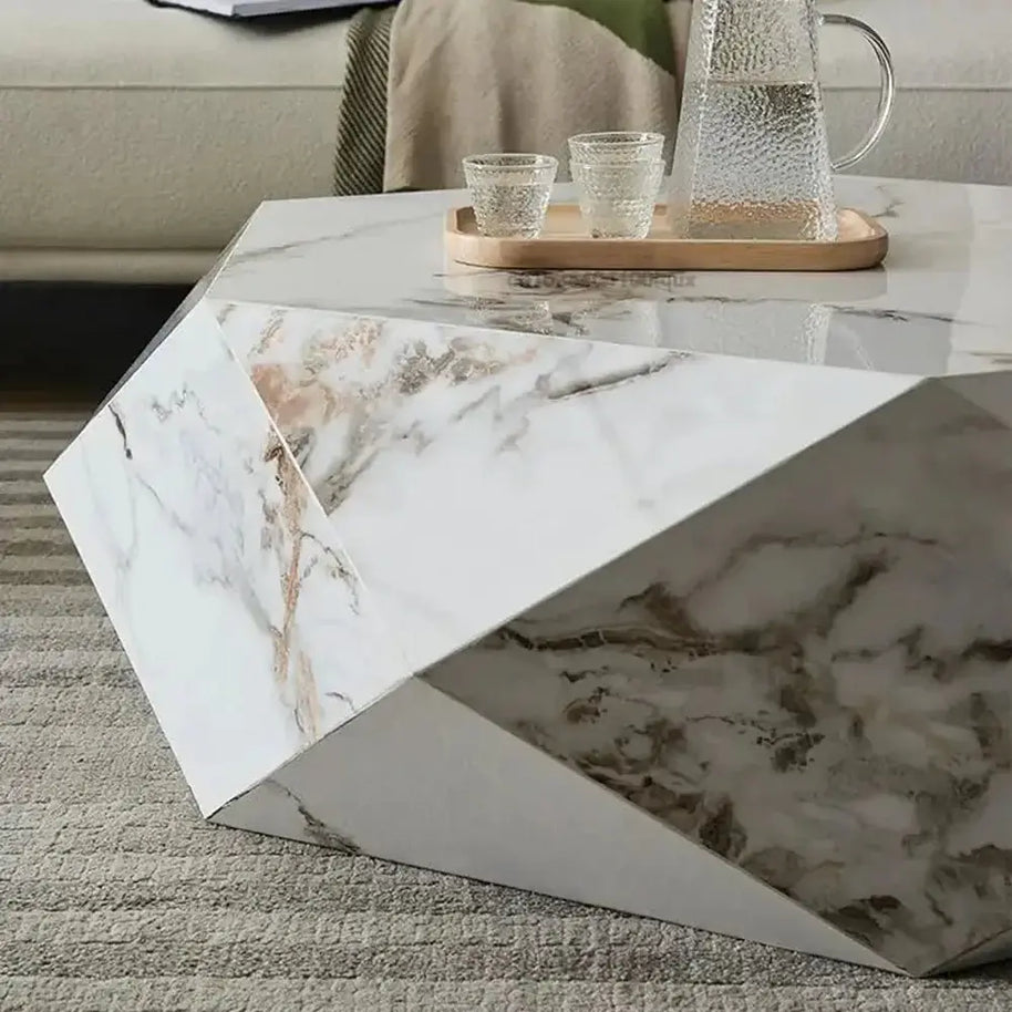 Marble Diamond Designer Coffee Table-MinimalisticDecor.com