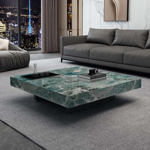 Marble Gloss Coffee Table-MinimalisticDecor.com