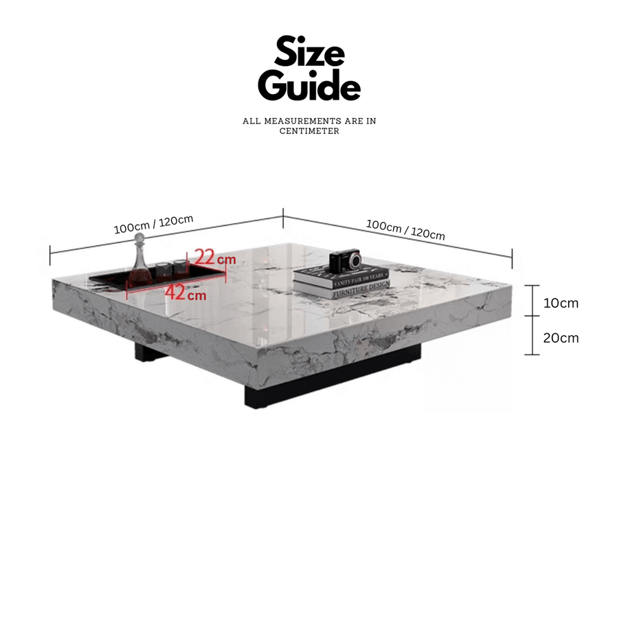 Marble Gloss Coffee Table-MinimalisticDecor.com