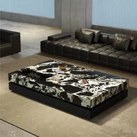 Marble Gloss Rectangular Coffee Table-MinimalisticDecor.com