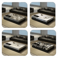 Marble Gloss Rectangular Coffee Table-MinimalisticDecor.com