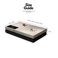 Marble Gloss Rectangular Coffee Table-MinimalisticDecor.com