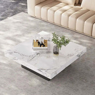 Marble square luxury stone coffee table-MinimalisticDecor.com