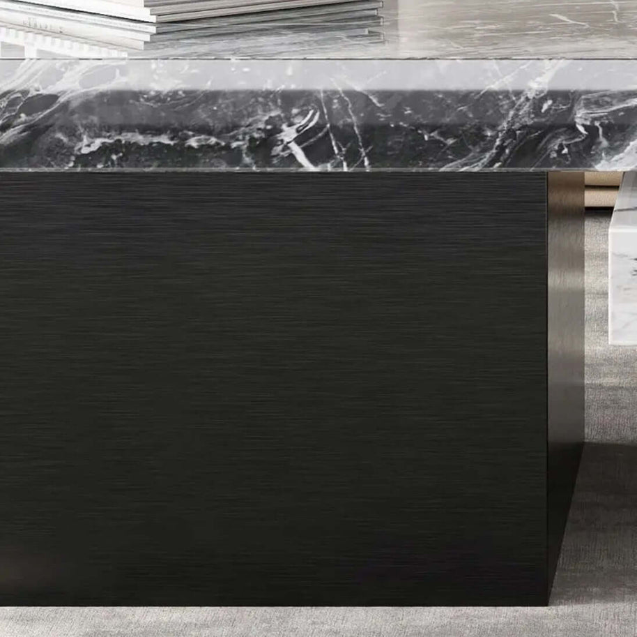 Marble square luxury stone coffee table-MinimalisticDecor.com