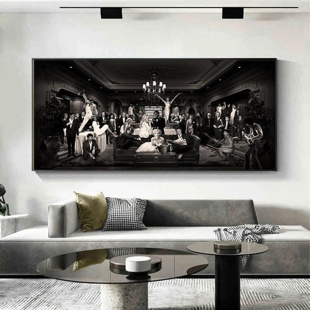 Marilyn and Legends Canvas Wall Art: A Timeless Tribute-MinimalisticDecor.com