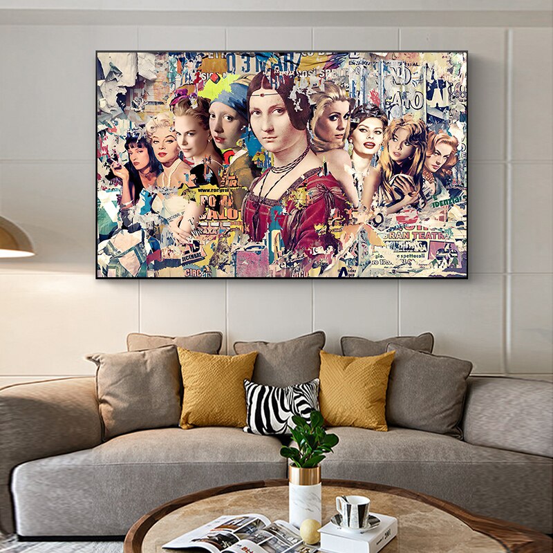 Marilyn and Mona Lisa Street Art: Captivating Masterpieces-MinimalisticDecor.com