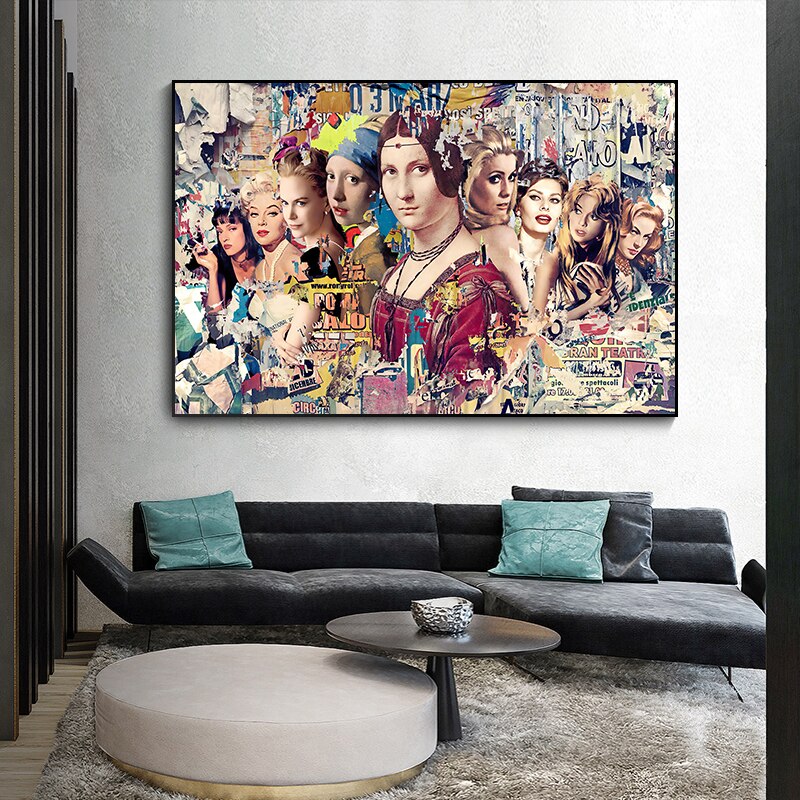 Marilyn and Mona Lisa Street Art: Captivating Masterpieces-MinimalisticDecor.com