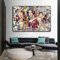 Marilyn and Mona Lisa Street Art: Captivating Masterpieces-MinimalisticDecor.com