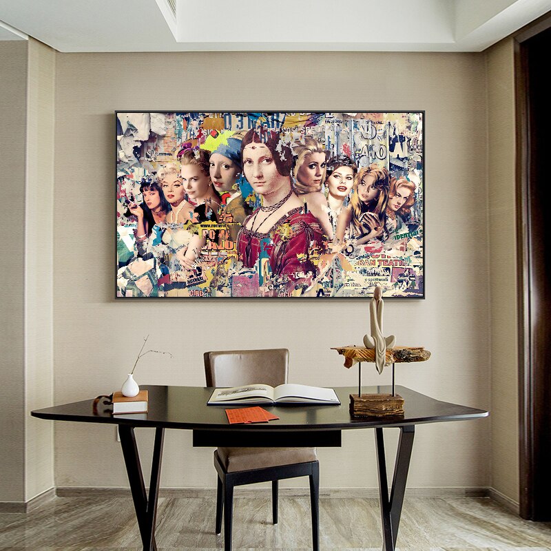 Marilyn and Mona Lisa Street Art: Captivating Masterpieces-MinimalisticDecor.com
