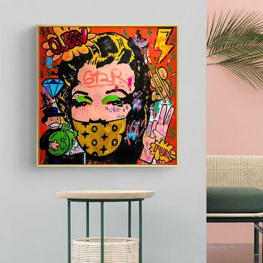 Marilyn and Mr Monopoly Street Art: Authentic Collectibles-MinimalisticDecor.com