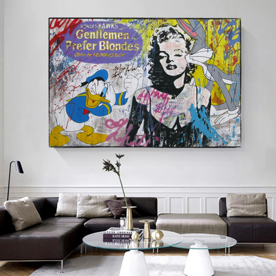 Marilyn Canvas Wall Art: Gentleman Prefer Blondes-MinimalisticDecor.com