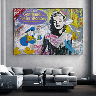 Marilyn Canvas Wall Art: Gentleman Prefer Blondes-MinimalisticDecor.com