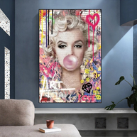 Marilyn Chewing Gum Art: A Unique and Vibrant Creation-MinimalisticDecor.com