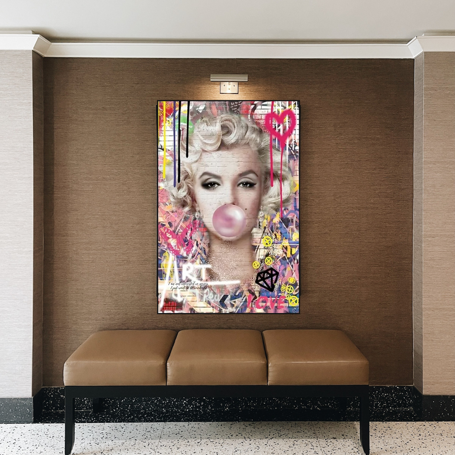 Marilyn Chewing Gum Art: A Unique and Vibrant Creation-MinimalisticDecor.com