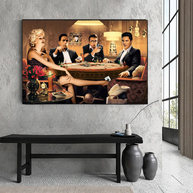 Marilyn, Elvis and James Dean Canvas Art: Poker-MinimalisticDecor.com