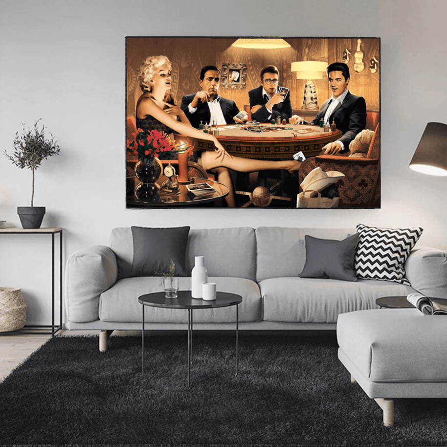 Marilyn, Elvis and James Dean Canvas Art: Poker-MinimalisticDecor.com