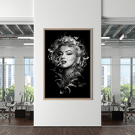 Marilyn Monroe Black n White Canvas Wall Art-MinimalisticDecor.com