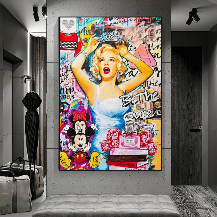 Marilyn Monroe Canvas Wall Art: Be the Queen-MinimalisticDecor.com