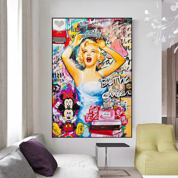 Marilyn Monroe Canvas Wall Art: Be the Queen-MinimalisticDecor.com