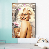 Marilyn Monroe Canvas Wall Art: COCO Milano Masterpiece-MinimalisticDecor.com