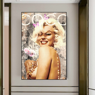 Marilyn Monroe Canvas Wall Art: COCO Milano Masterpiece-MinimalisticDecor.com