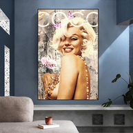 Marilyn Monroe Canvas Wall Art: COCO Milano Masterpiece-MinimalisticDecor.com
