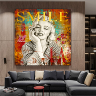 Marilyn Monroe Canvas Wall Art - The Perfect Smile-MinimalisticDecor.com