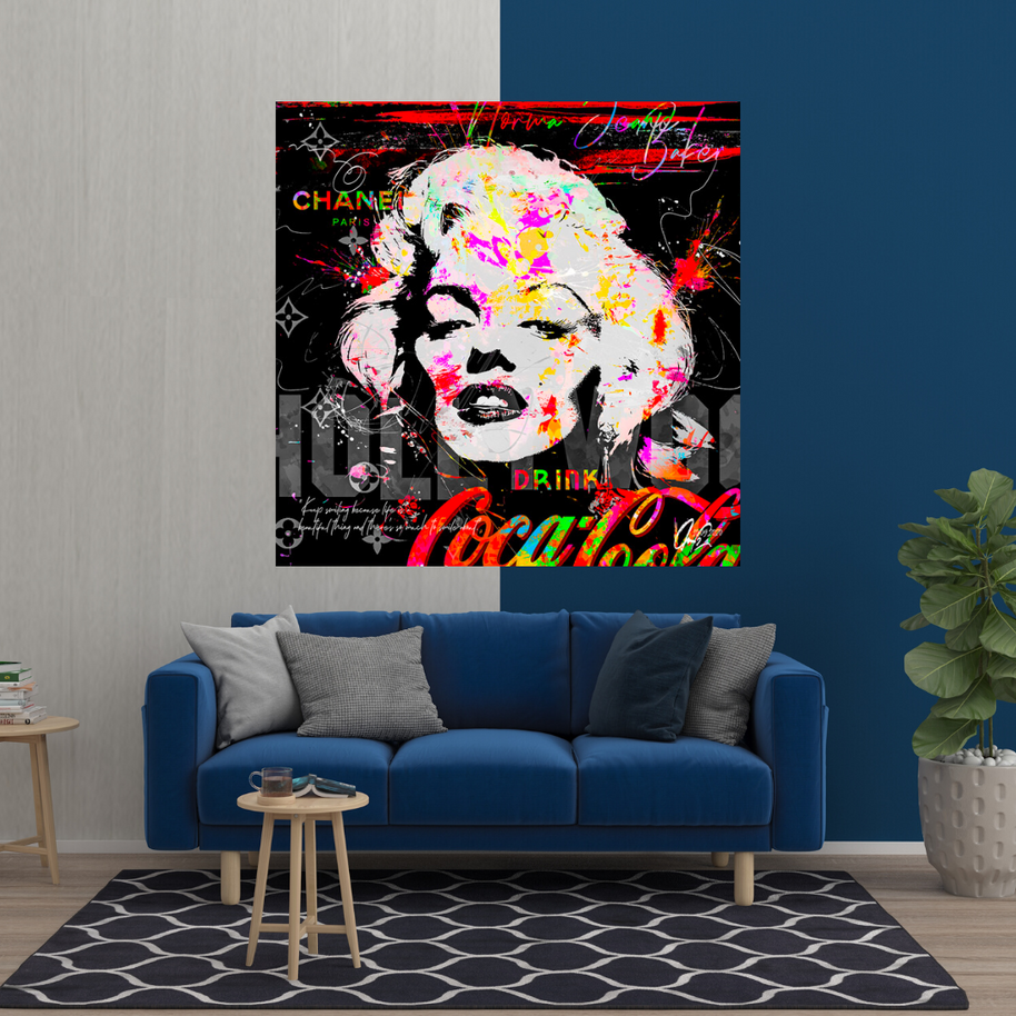Marilyn Monroe CocaCola Canvas Wall Art - Stunning-MinimalisticDecor.com