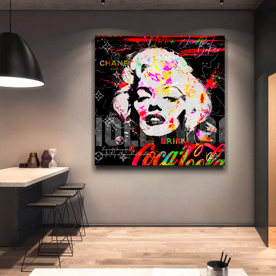 Marilyn Monroe CocaCola Canvas Wall Art - Stunning-MinimalisticDecor.com