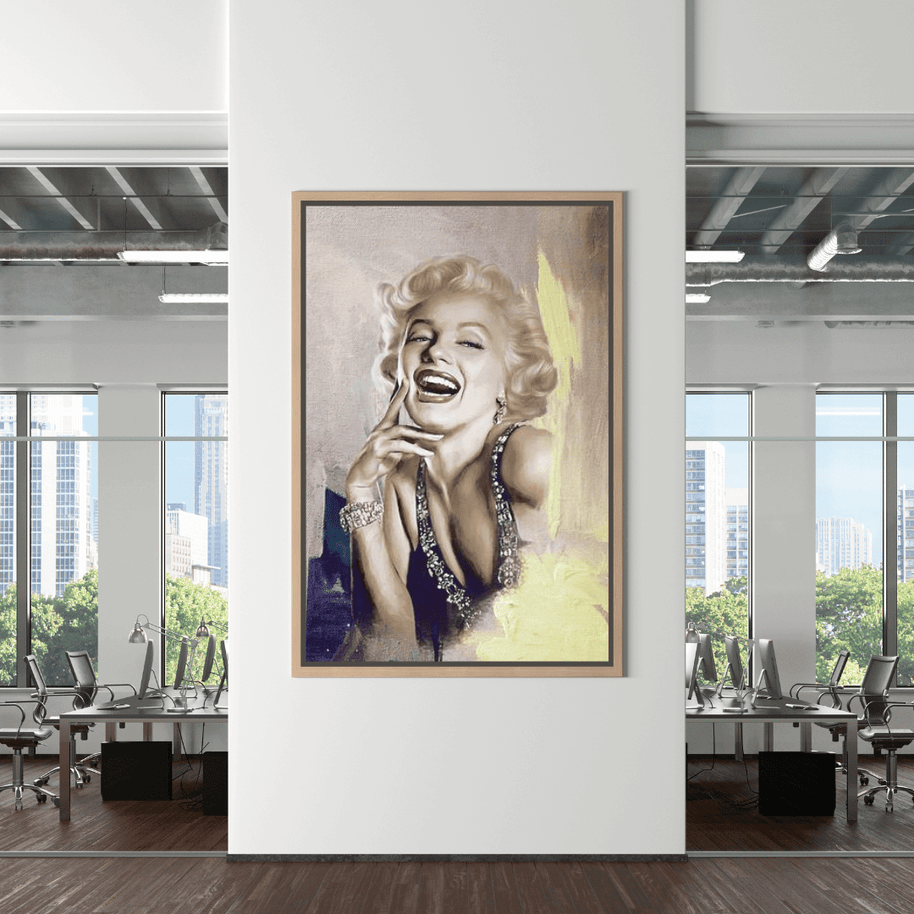 Marilyn Monroe Smile Queen Canvas Wall Art-MinimalisticDecor.com