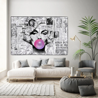 Marilyn Newspaper Canvas Wall Art: Bubble's Creation-MinimalisticDecor.com