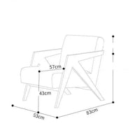 Medieval Walnut Wood Sofa Chair for Living Room-MinimalisticDecor.com