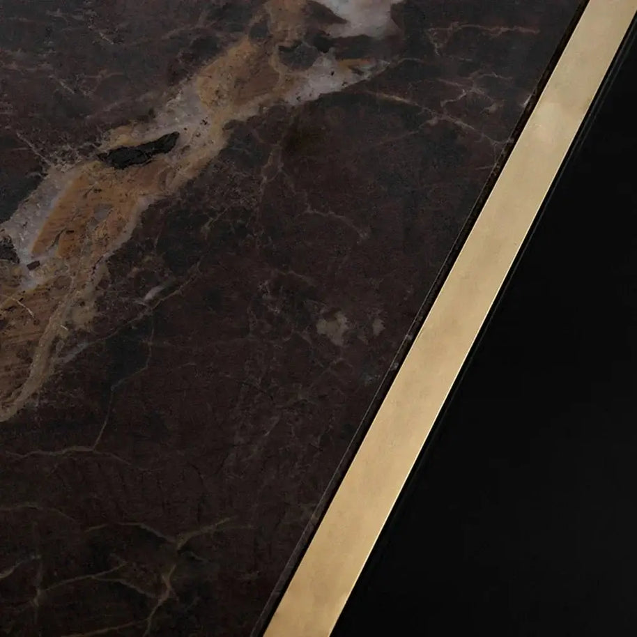Mejam Luxury Bronze Marble Dining Table-MinimalisticDecor.com