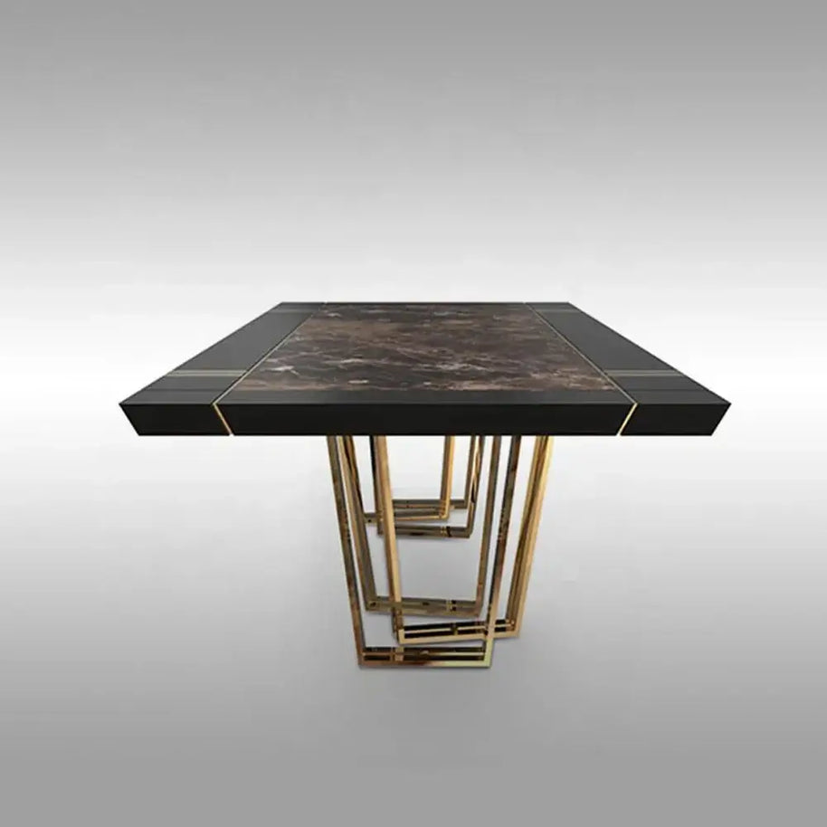 Mejam Luxury Bronze Marble Dining Table-MinimalisticDecor.com